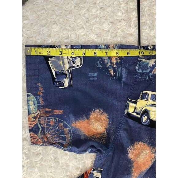 Bit & Bridle Vintage Classic Pick Up Trucks Print Button Up Shirt Mens Size L - Picture 8 of 12
